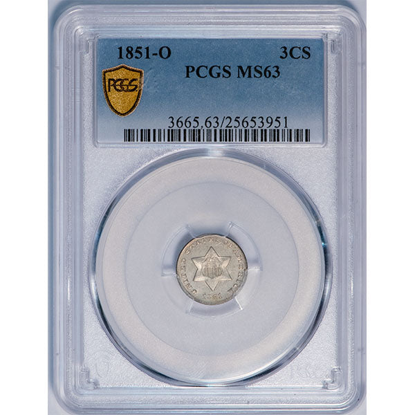 (3665) 1851-O 3CS PCGS MS63